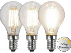 E14 Klot 3-Stegs Dimbar Minne 4,2W 3000K 470lm LED-Lampa