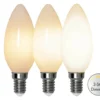 E14 Kronljus 3-Steg Dimbar Minne Opal 4W 2700K 380lm LED-Lampa