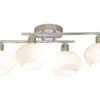 ELBA Plafond Bad 4L 60cm Krom/Opalvit IP44