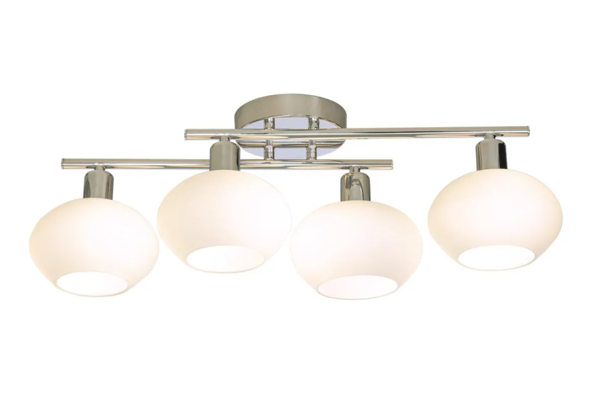 ELBA Plafond Bad 4L 60cm Krom/Opalvit IP44