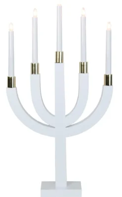 ELIAS Ljusstake 7L 67cm Vit/Guld
