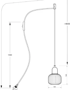 ELIN Fönsterlampa 15cm Svart/Rökgrå