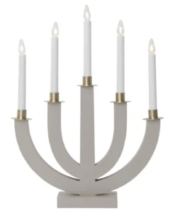 ELI Träljusstake 7L 47cm Beige