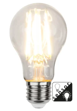 E27 Normal Sensor Klar 8W 2700K 1050lm LED-Lampa