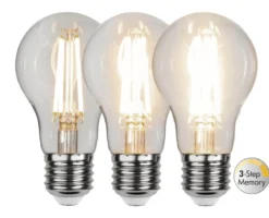 E27 Normal 3-Steg Dimbar Minne Klar 6.5W 3000K 800lm LED-Lampa
