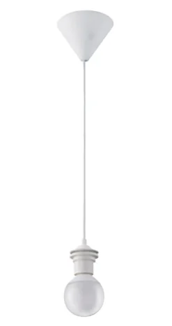 E27 Pendelupphäng 125cm plastkabel Vit
