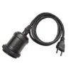 E27 Pendelupphäng 3,5m textilkabel Mattsvart