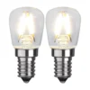 E14 Päron 2-Pack 1.3W 2700K 110lm Klar LED-Lampa
