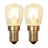 E14 Päron SoftGlow 2-Pack 1.3W 2100K 90lm Klar LED-Lampa
