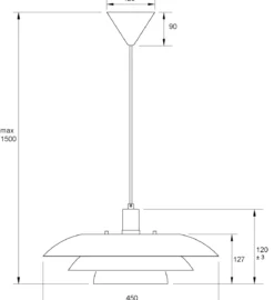EPSILON Taklampa 45cm Beige