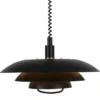 EPSILON Taklampa med hiss 45cm Svart