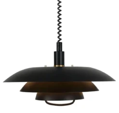 EPSILON Taklampa med hiss 45cm Svart