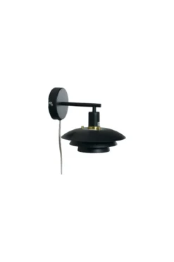 EPSILON Vägglampa 20cm Svart