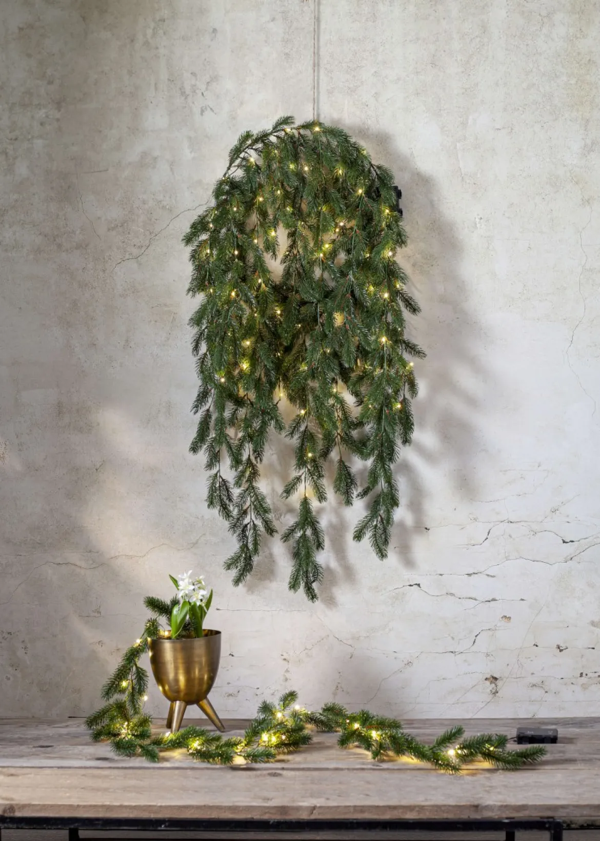ERNA Krans 50cm 80LED Grön IP44