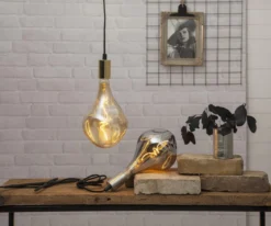 E27 Sladdställ Stil 3,5m Mässing/Svart