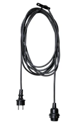 E27 SLADDSTÄLL Utomhusbruk 5m IP44 Svart
