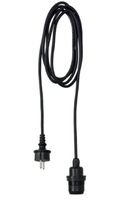 E27 Sladdställ Utomhus IP44 350cm Svart