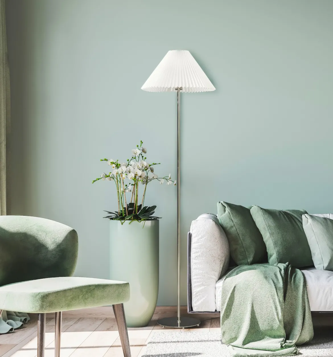 ESTER Golvlampa 136cm Silver