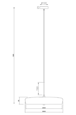 ETA Taklampa LED 45cm Svart