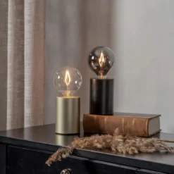 E14 TINY Lampfot 10cm Svart