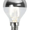 E14 Toppförseglad Klot 3,5W 2700K 250lm Silver LED-Lampa