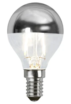 E14 Toppförseglad Klot 3,5W 2700K 250lm Silver LED-Lampa