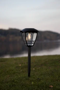FELIX Solcells-pollare 45cm Svart IP44