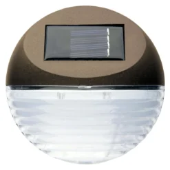 FENCY 3-PACK Solcells-Vägglykta 11cm Brun