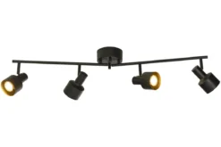 FERDINAND takspot 4:a rak 100cm Svart/Mässing