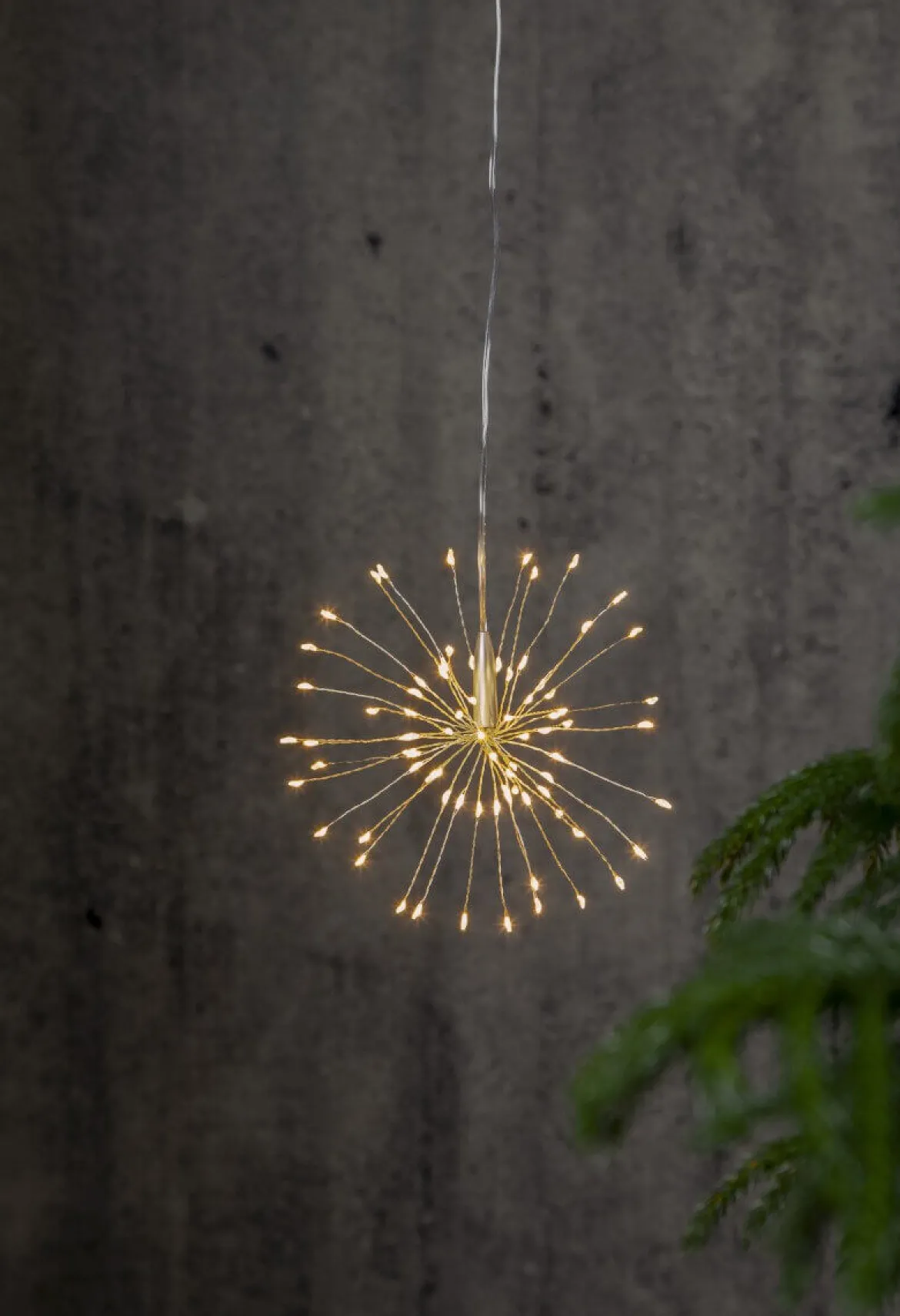 FIREWORK Hängande dekoration 16cm 80LED Silver