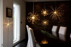 FIREWORK Hängande dekoration 26cm 120LED Svart
