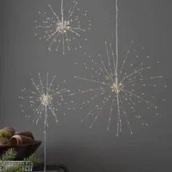 FIREWORK Hängande dekoration 26cm Varmvit/Silver