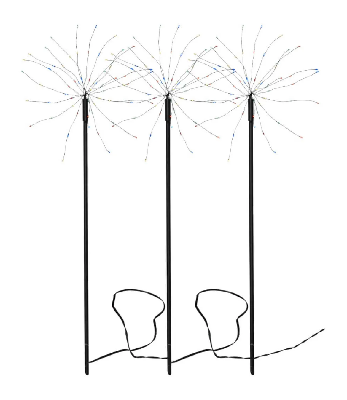 FIREWORK 3-Pack Utedekoration 65cm 180LED Flerfärgad IP44