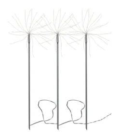 FIREWORK 3-Pack Utedekoration 65cm 180LED Silver IP44