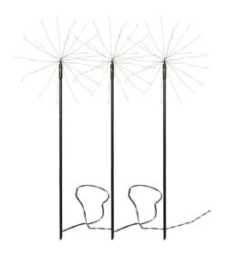 FIREWORK 3-Pack Utedekoration 65cm 180LED Svart IP44