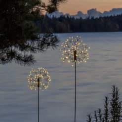 FIREWORK SOLAR Solcellsdekoration 85cm Svart/Varmvit
