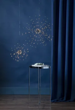 FIREWORK Stjärna på fot 50cm 120LED Silver/Varmvit