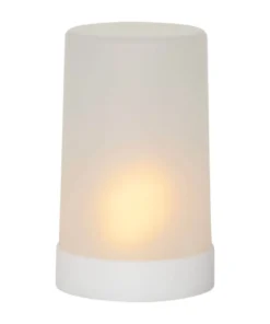 FLAME CANDLE LED Blockljus 14,5cm Vit IP44