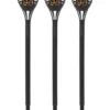 FLAME MINI Solcells-pollare 3-Pack 40cm Svart