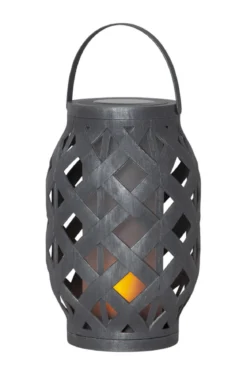 FLAME Solcellsdekoration 23cm Grå IP44