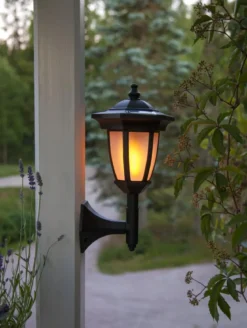 FLAME Solcellsdekoration 63cm Svart IP44