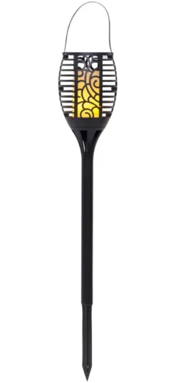 FLAME Solcellsfackla 42cm Svart