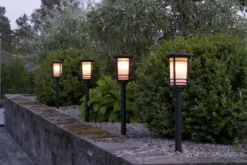 FLAME Solcells-pollare 53cm Svart