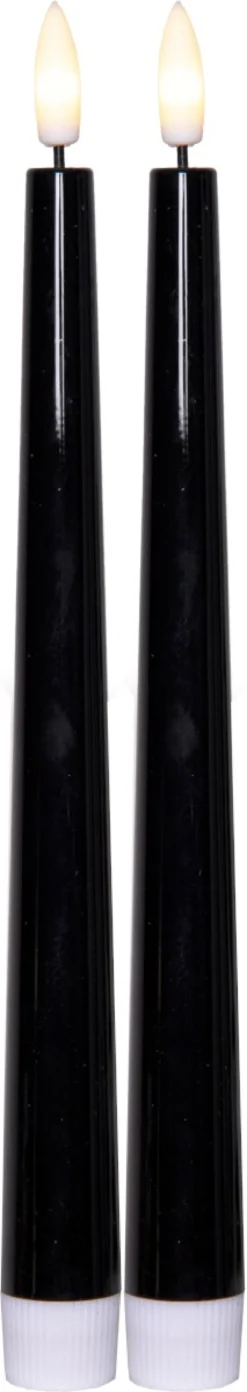 FLAMME CANDY Antikljus 2-pack 26cm Svart