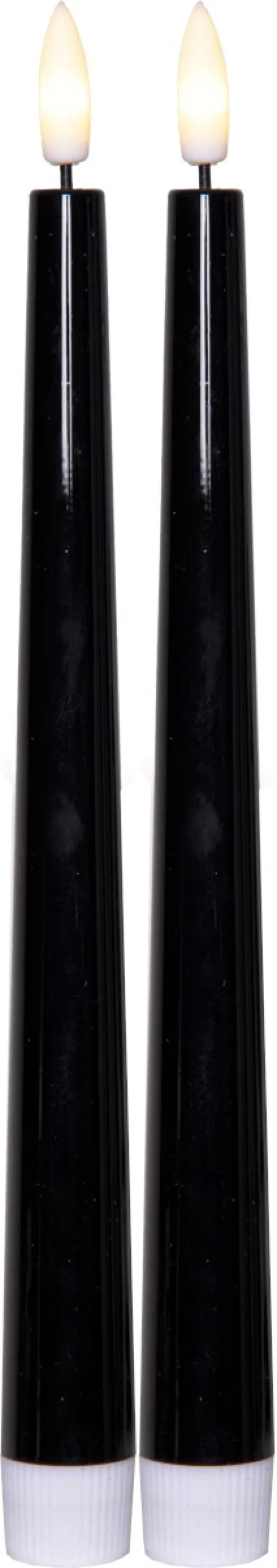 FLAMME CANDY Antikljus 2-pack 26cm Svart