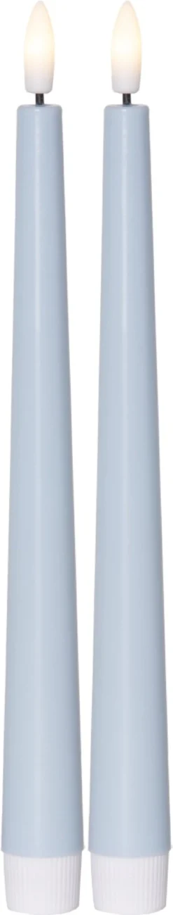 FLAMME CANDY LED-Antikljus 2-pack 26cm Blå