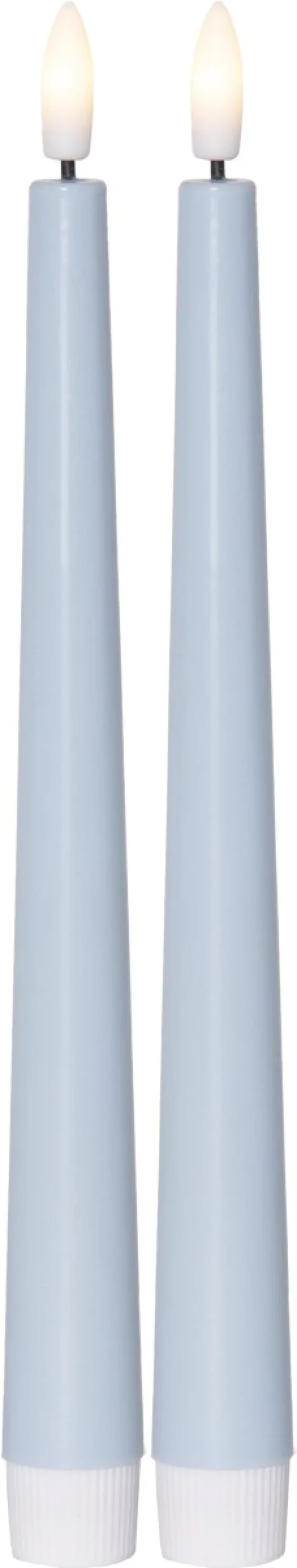 FLAMME CANDY LED-Antikljus 2-pack 26cm Blå
