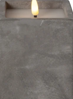 FLAMME CEM LED-Blockljus Batteri 11,5cm Grå
