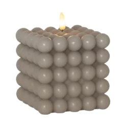 FLAMME DOT LED-Blockljus 12,5cm Grå