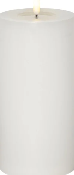 FLAMME FLOW BIG Blockljus Batteri 22,5cm Vit